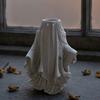 Halloween Ghost Planter, Spooky White Ghost Flower Pot, Small Decorative Plant Container for Garden, Yard, Porch, Tabletop, Indoor Outdoor Decor