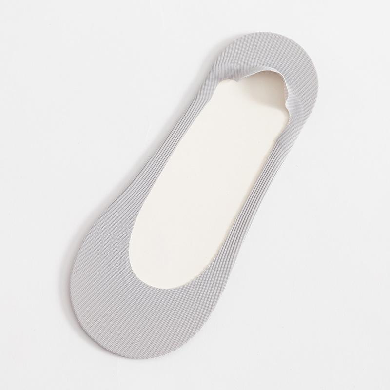 

Женские летние тонкие нескользящие носки-лодочки из ледяного шелка с хлопковой подошвой и неглубоким вырезом 1 pair светло-серый