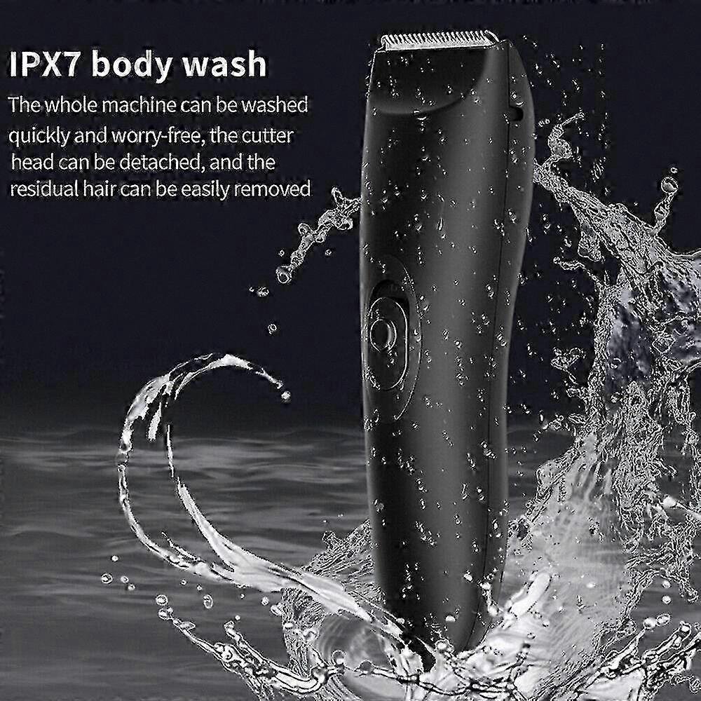 Waterproof Electric Groin Hair Trimmer for Men, Body Groomer & Ball Shaver