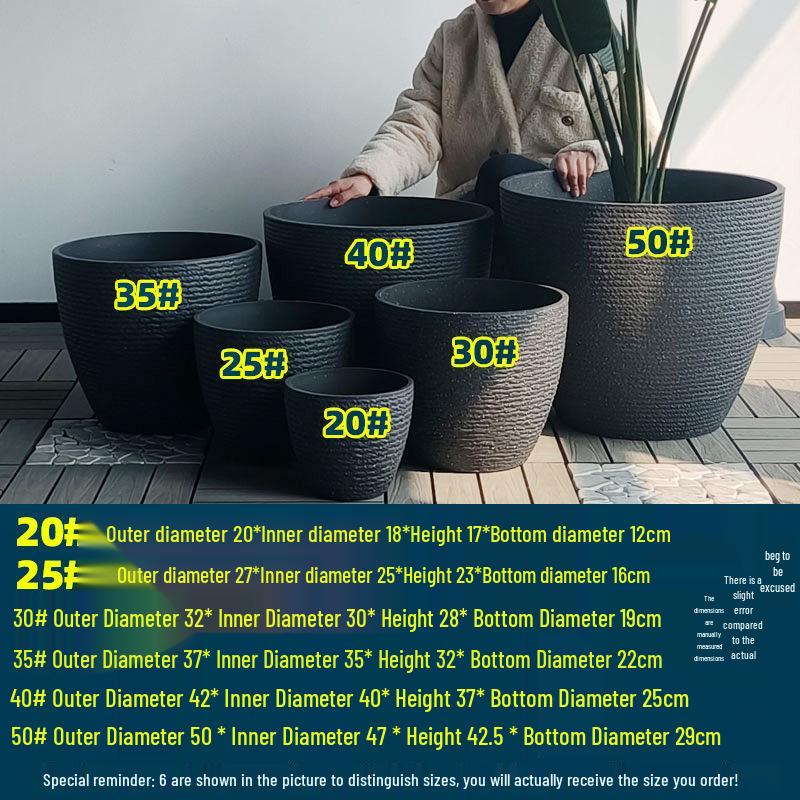 Extra-Large Thickened Plastic Flower Pot for Indoor Trees