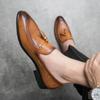 Man Wedding shoes slip on Dress Moccasins Boat Shoes Top Quality Tassel Loafers Men Casual Shoe black Leather Men Shoes
