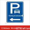 Underground Parking Lot Turn Left Directional Sign