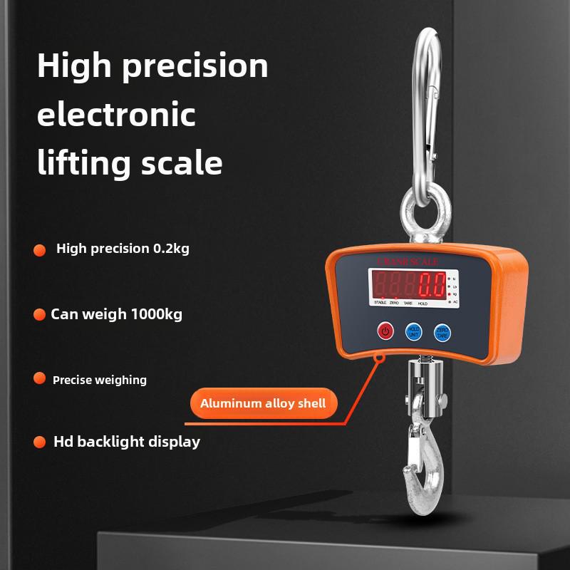 Electronic Hook Scale 500kg LED Mini Crane Scale 1t Hanging Scale