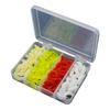 100Pcs Soft Lure Trout Worm Baits Fishing Tackle Accessories for Trout Fishing 2.1cm Worm Artificial Silicone Worm