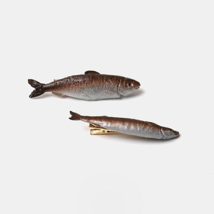 Simulated Salted Fish Hairpin Hair Clip Headwear Headdress Creative Keychain
