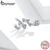 Bamoer 925 Sterling Silver Rose Vines Metal Charm for Original Silver Bracelet Fine Plated Platinum DIY Jewelry