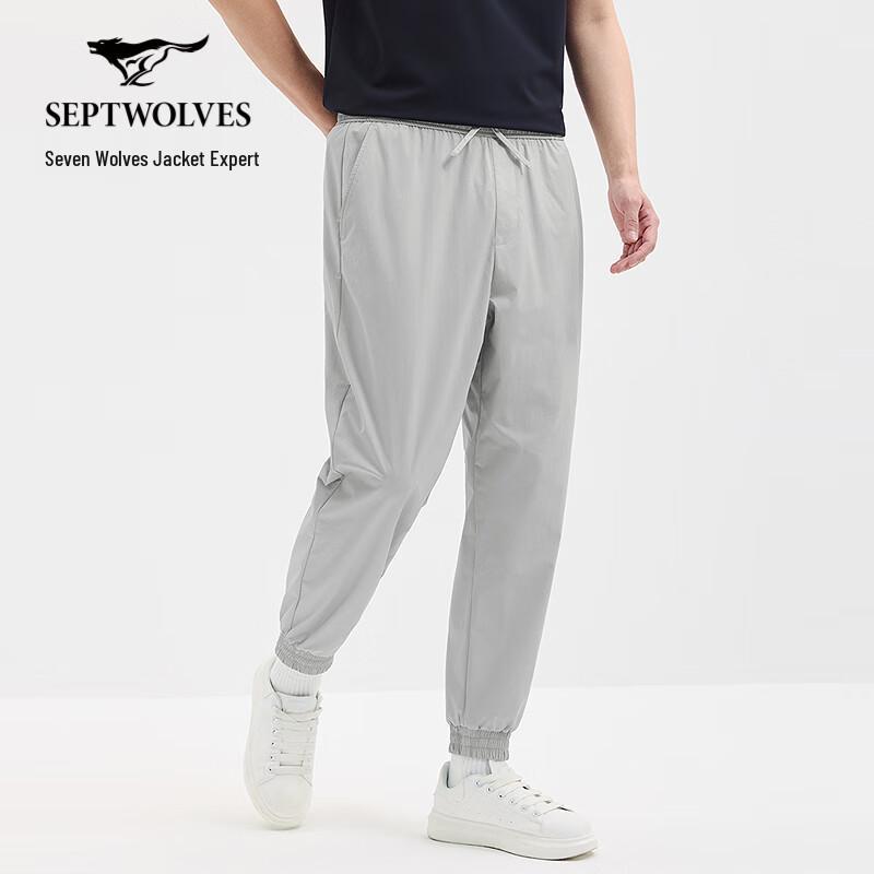 

Septwolves Men s Elastic Waist Tapered Casual Pants M
