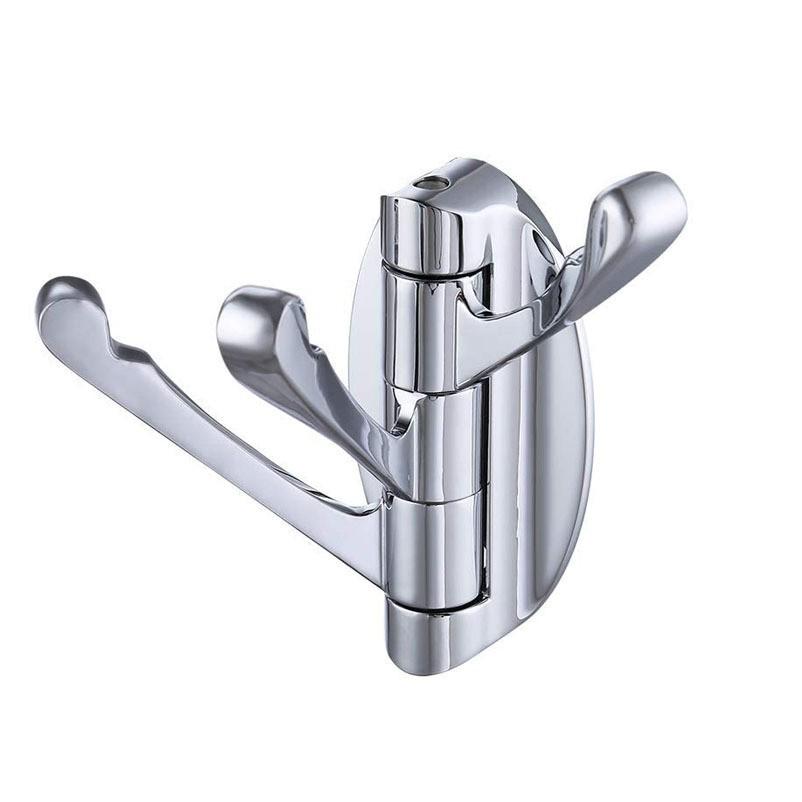 Rotating Kitchen & Bathroom Wall-Mounted Coat Hook with Three Movable Hooks