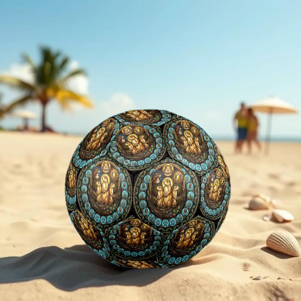 Prairie Dog Sanctuary Round Football Size 5 Adult Ball Suitable for Training Matches and Outdoor Team.