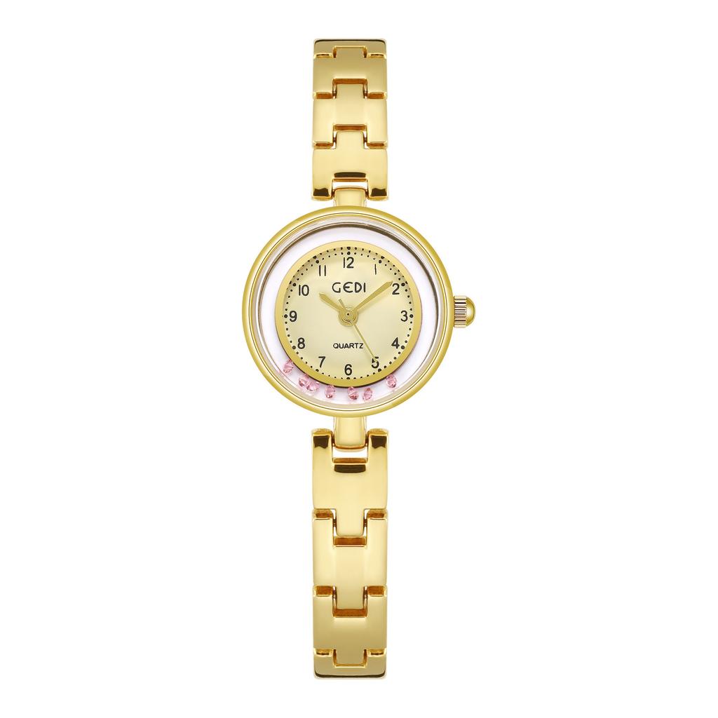 Light Luxury Fashion Alloy Women'S Watch, Small Disc Quicksand Watch, Waterproof Quartz Women'S Watch