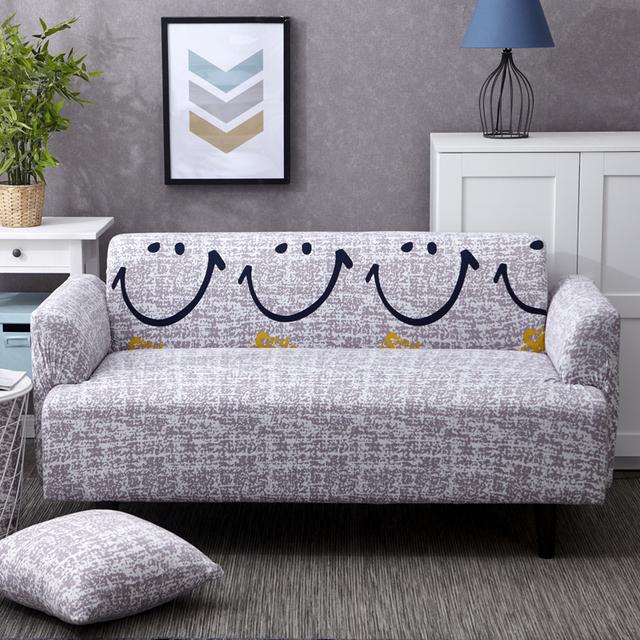 Printed Stretchy Sofa Cover Elastic Polyester Spandex Couch Covers ,Universal Fitted Sofa Slipcover For Sofa Household Furniture Protective Cover