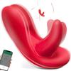 Tongue Oral Remote Control Wearable Vibrator, APP Mini Panty Vibrator Clitoral Vaginal Stimulator,10 Vibrations Couple Female Sex Toy