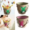 Easter Basket Children's Treats Bag Reusable Jute Tote with Handle Suitable for Egg Hunts