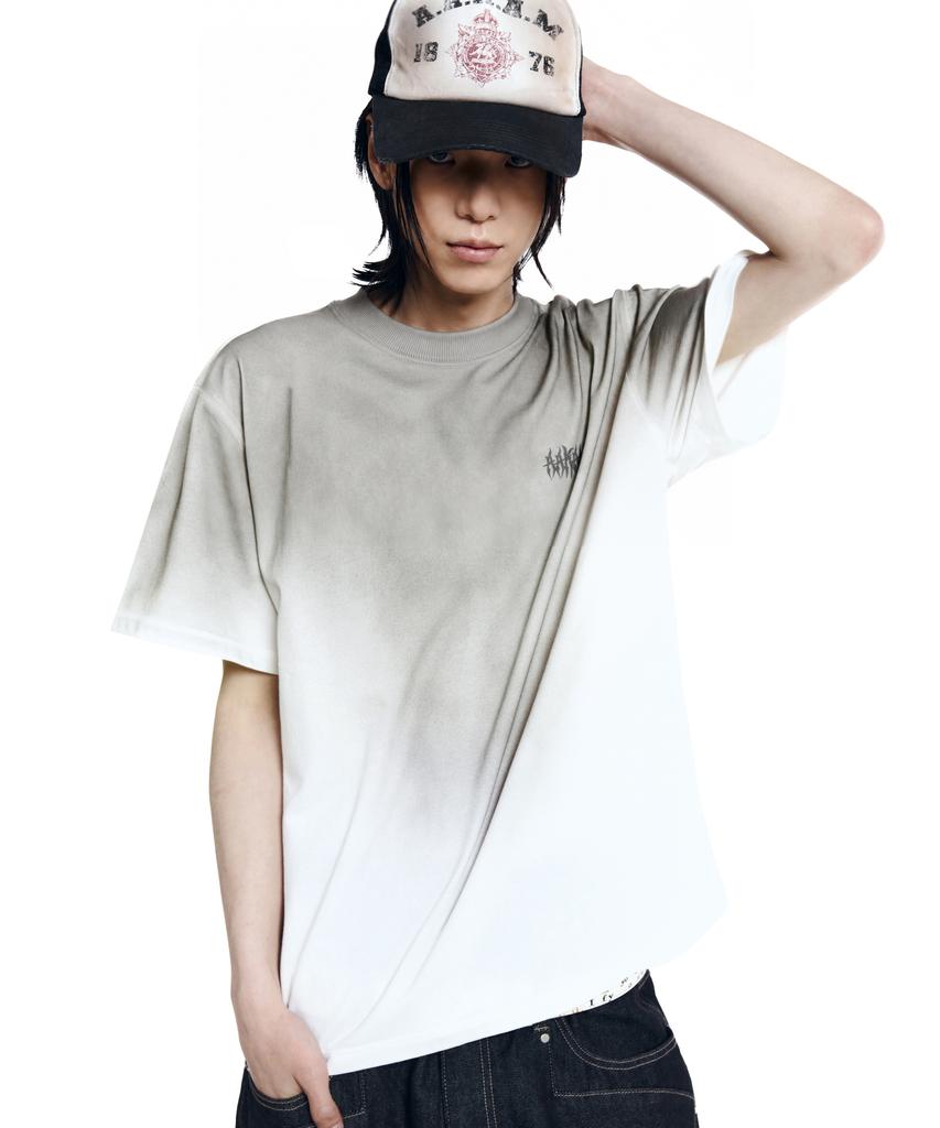AAKAM Dirty Spray Bone Half Top (White)
