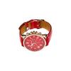 ZooooM Analog Quartz Watch Round Face Purple Faux Leather Strap Chronograph Casual Business Unisex