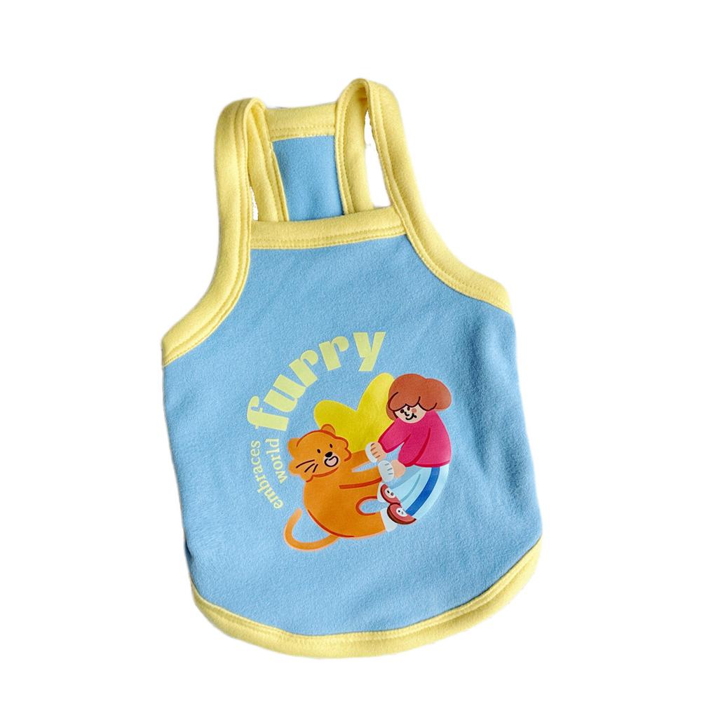 Pet Cat and Dog Clothes Summer Thin Teddy Bichon Frise Small Dog and Cat Spring and Summer Outfits Cute Halter Tops