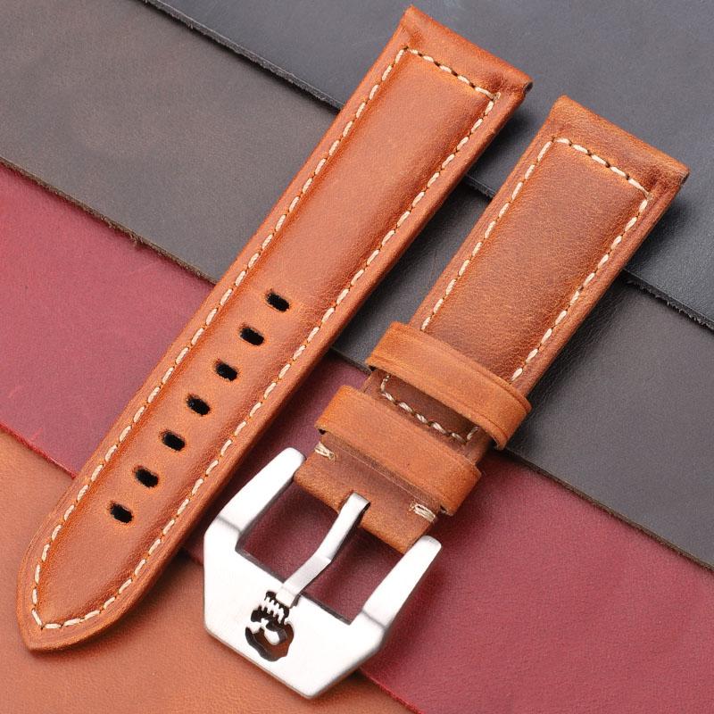 

Ремешок для часов Винтажные ремешки для часов 22 мм 24 мм 26 мм ремешок для часов из коровьей кожи красный синий зеленый коричневый с застежкой-скелетоном 22mm