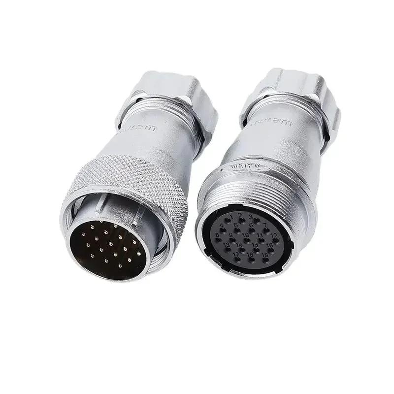 WEIPU WS24 TP+ZP 2Pin 3Pin 4Pin 10Pin 12Pin 19Pin Circular Waterproof Aviation Connector Plug Socket Multiple Core Power Adapter