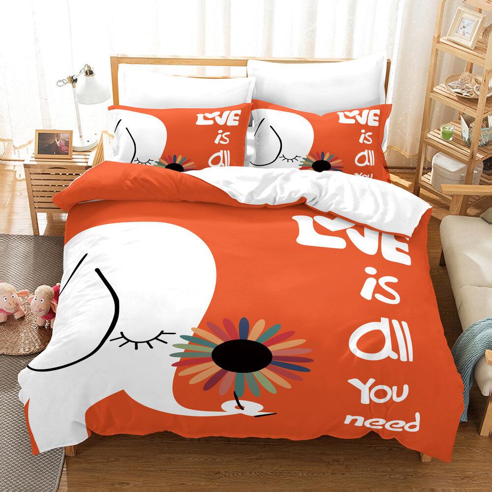 

Животное Цветочная Игра Постельное Белье Домашний Текстиль Комплект 3D Цифровая Печать Трехсекционный Пододеяльник AU-Double180cm×210cm