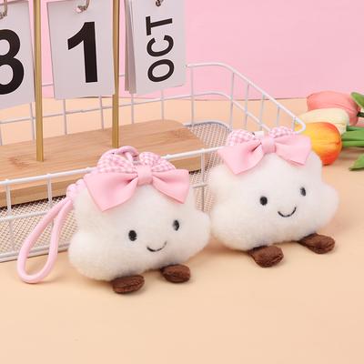 Chaveiro de Pelúcia Kawaii Nuvem de Laço Fofo Doce Nuvem Boneca de Pelúcia Chaveiro Pingente de Bolsa Decoração Pendurada para Mochila Acessórios para Chaves