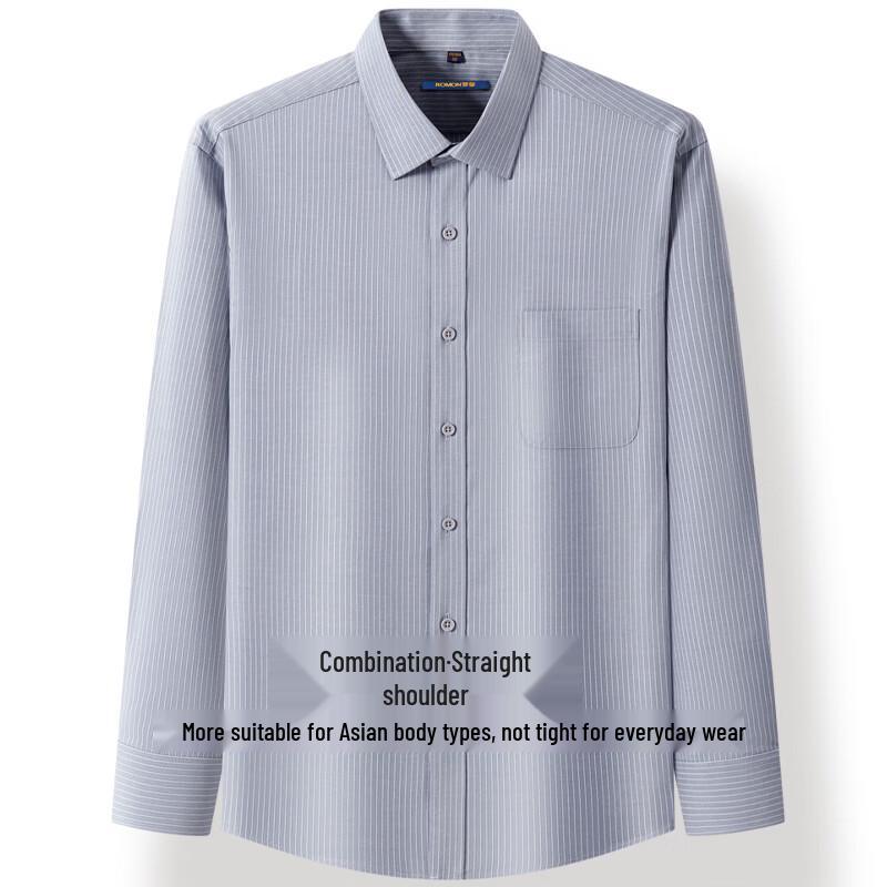 ROMON Men's Xinjiang Long-staple Cotton Breathable Shirt