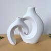 Nordic-Style Decorative Hydroponic Vase - Imitation Ceramic for Office or Living Room Decor