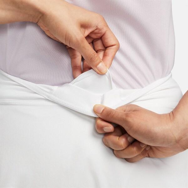 Nike Dri-Fit Solid Side Pocket Built-In Shorts Comfortable Sports Casual Skirt Women skirts White DD0351-100