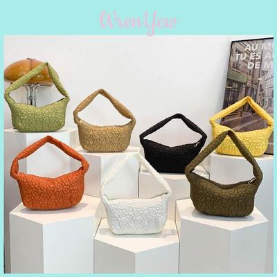 Charming Floral Ruched Tote Bag For Women 2024 Summer Sweet Versatile Shoulder Bag