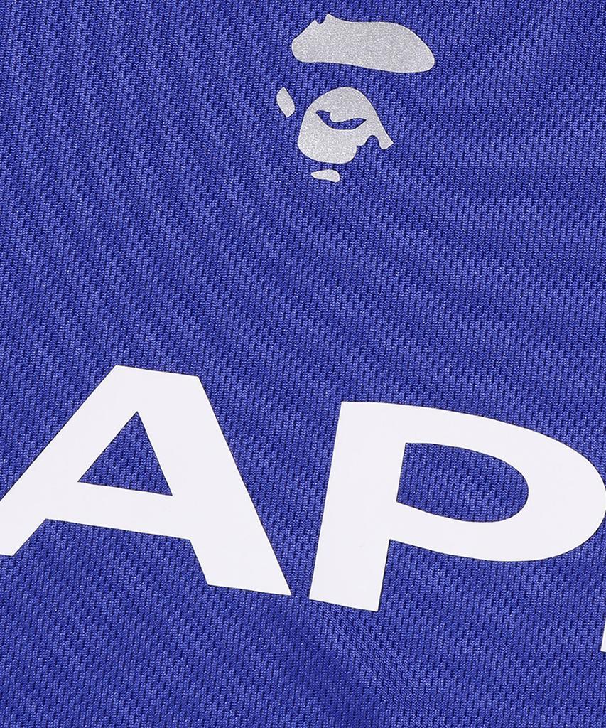 Bape Soccer Logo Warm-Up Relaxed Fit Long Sleeve T-Shirt (M) Blue