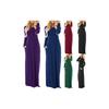 Elegant Women's Casual Long Maxi Dress With Long Sleeves For Evening Parties