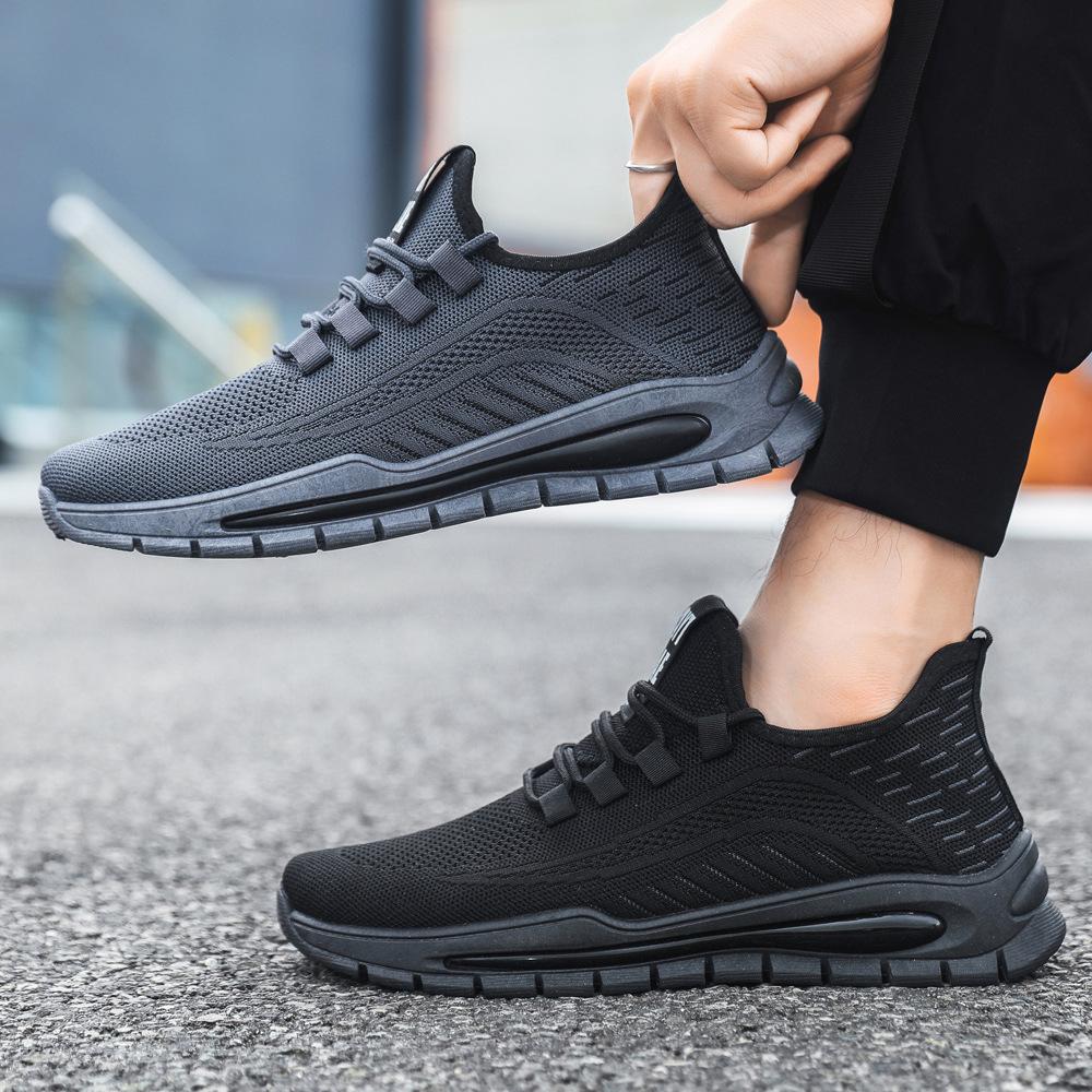 2025 Direct Sales Large Size Casual Shoes 2025 Summer New Breathable Fly-woven Mesh Men's Casual Shoes