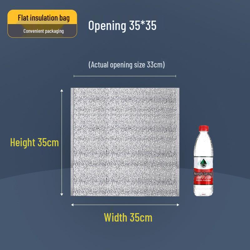 Selbstklebender Verschluss Aluminiumfolie Isolierte Tasche zur Kaltlagerung: Ideal für Kuchen, BBQ, Meeresfrüchte und zum Mitnehmen.