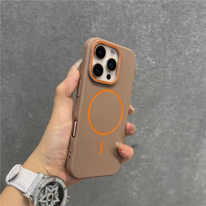 Luxury Matte Soft Silicone For Magsafe Magnetic Case for iPhone 16 16E 15 14 13 12 Pro Max 11 Hit Color Shockproof Bumper Cover