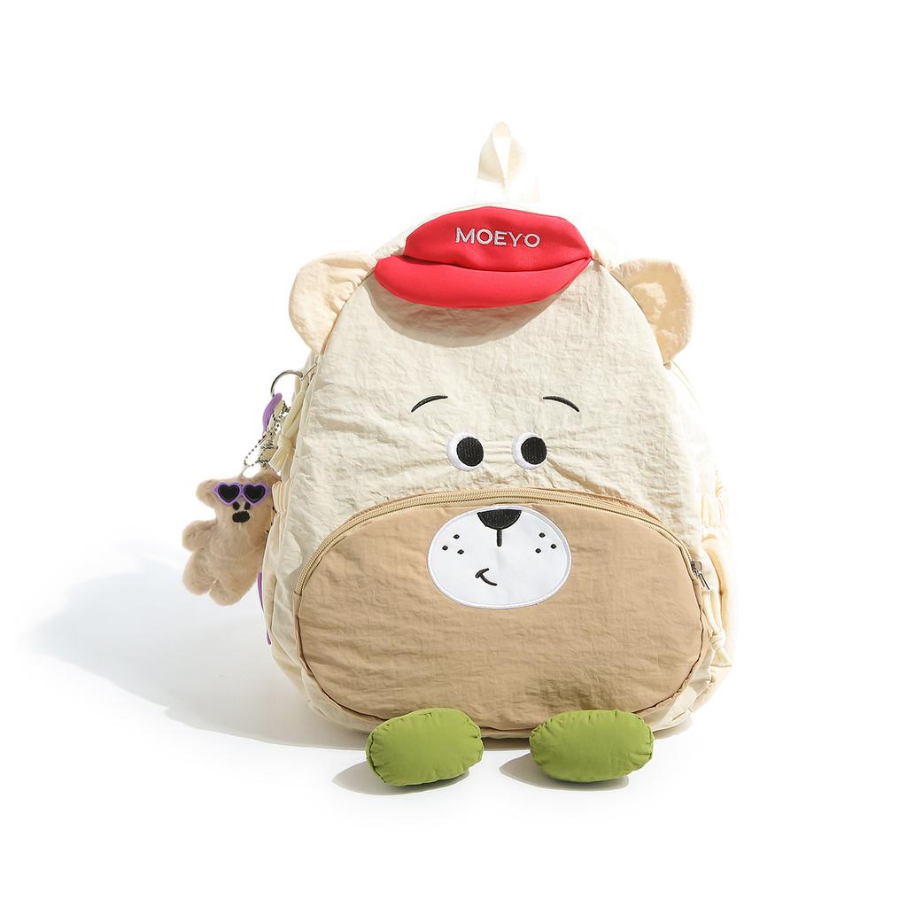 Schoolbag Korean version ins New Funny Bear Backpack Women's Light Travel Large Capacity Backpack Kindergarten Cartoon School Bag