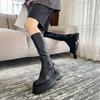 Fashion Women's Boots 2026 Winter Platform Heels Long Boots Round Toe Zipper Thick Sole Women Shoes Ladies Women Knee High Boots