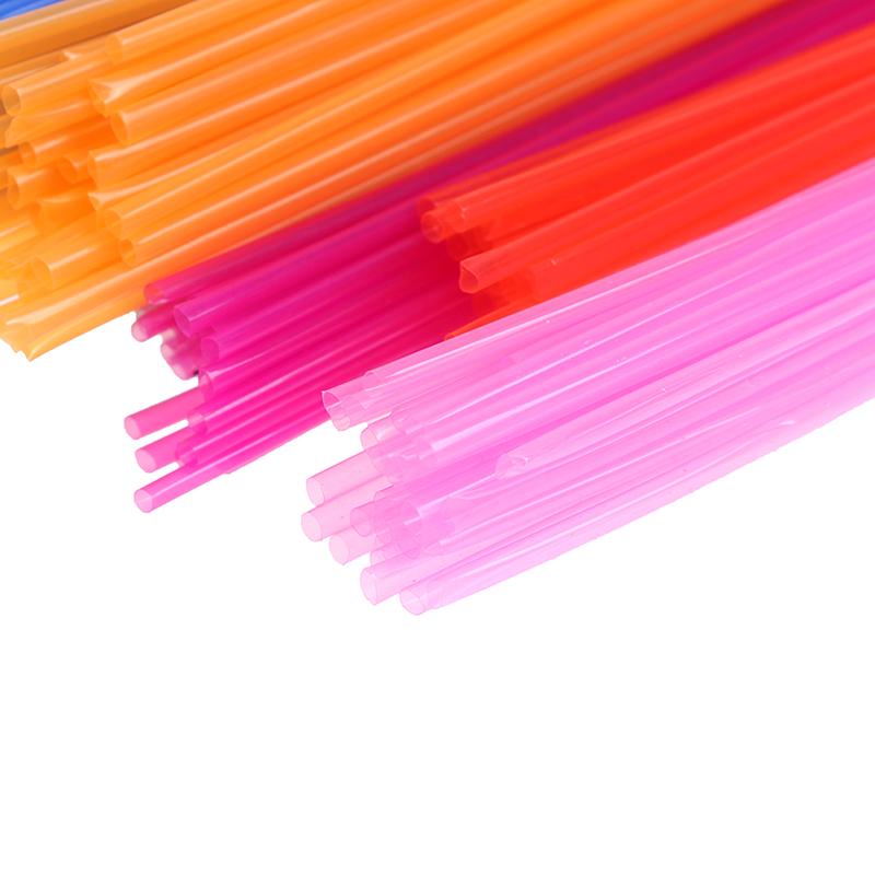 350Pcs Children Diy Folded Star Plastic Straw Lucky Transparent Tube Origami