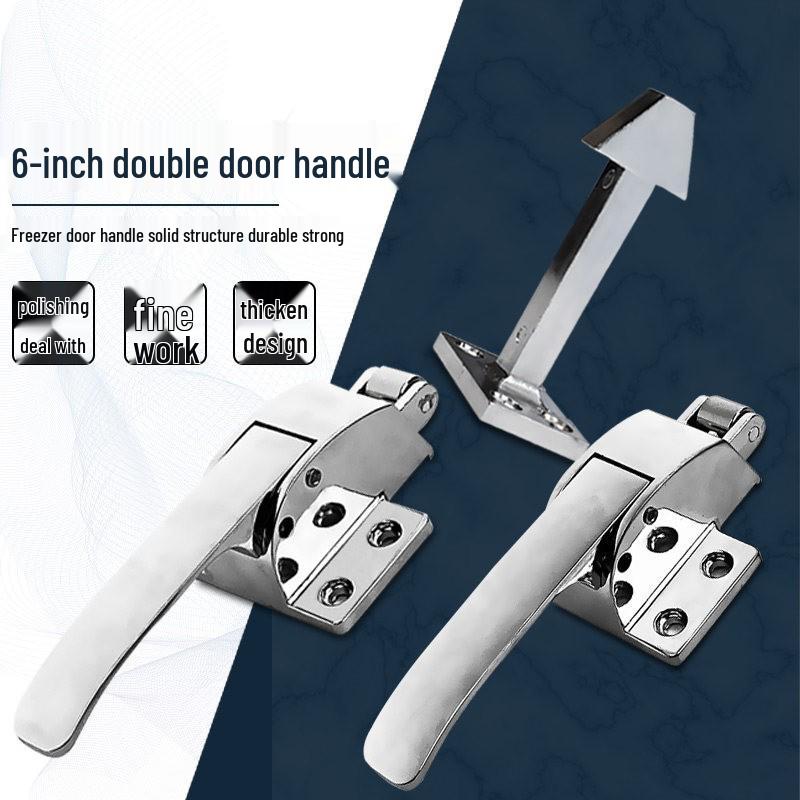 6 İnç Çinko Alaşımlı Dışbükey Çift Salıncaklı Kapı Kilidi, Kulplu A03 Fırın/Dondurucu Mandalı.