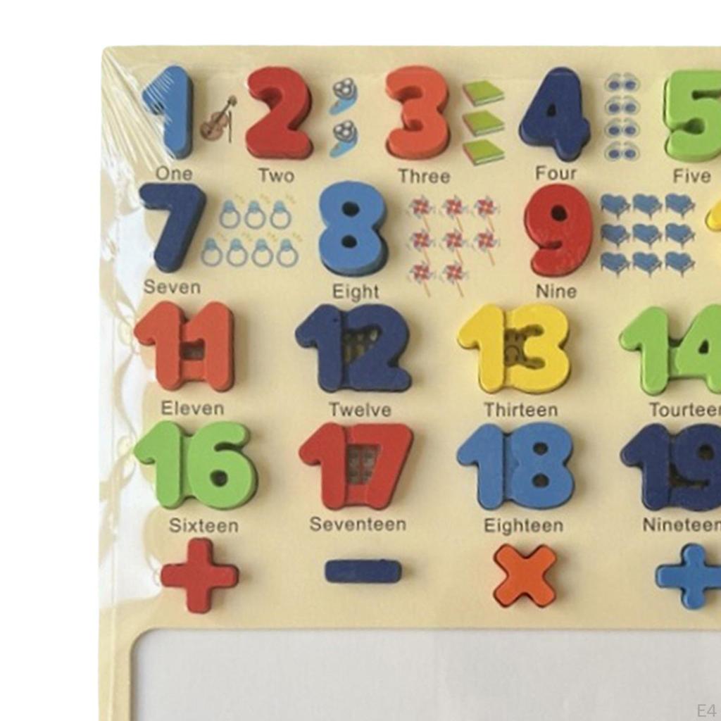 Number Puzzles Board 30x30cm Motor Skills Valentines Day Gifts Preschool Learning
