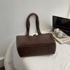 Classic Leather Tote Bag with Top Handle Large Capacity Everyday Fashion Shoulder Bag for Women