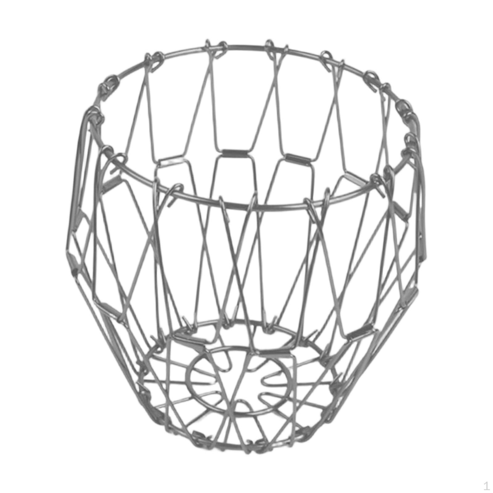 

Collapsible Fruit Basket, Desk Organizer, Elegant Decoration, Storage Kitchen Countertop серебряный