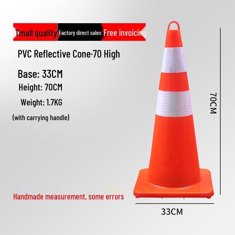 Reflective Traffic Cone Barrier - 70cm/90cm Construction Road Cylinder