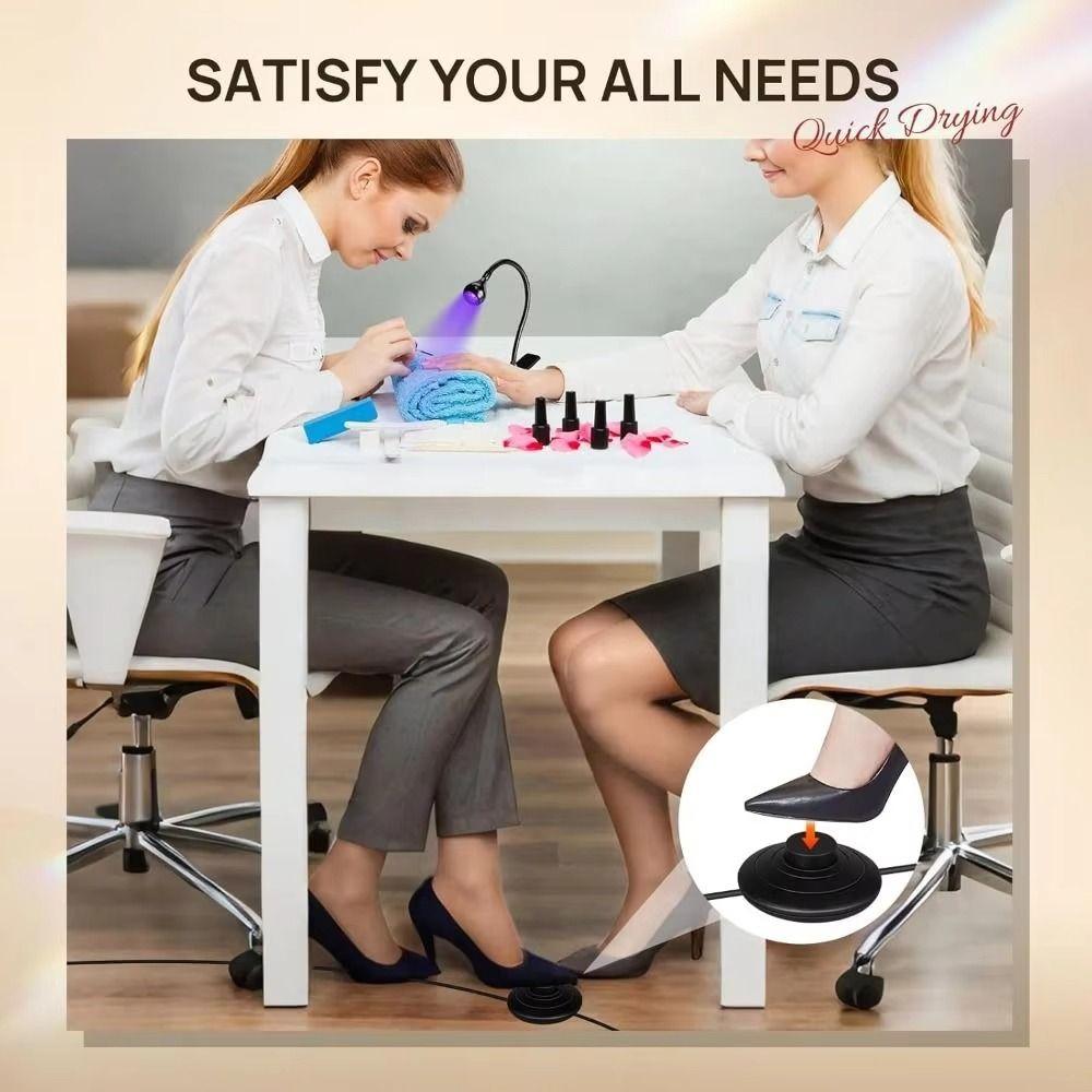 Foot Pedal Switch UV LED Nail Lamp Clip-On Gel Polish Curing Lamp Nail Drying Light  Nail Salon