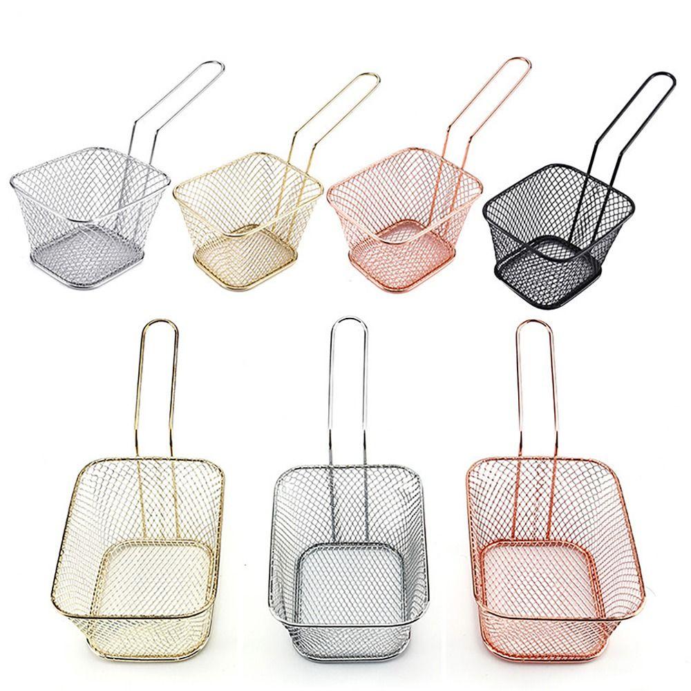 Kitchen Tool Frying Basket Oil Separated French Fries Holder for Canteen Kitchen
