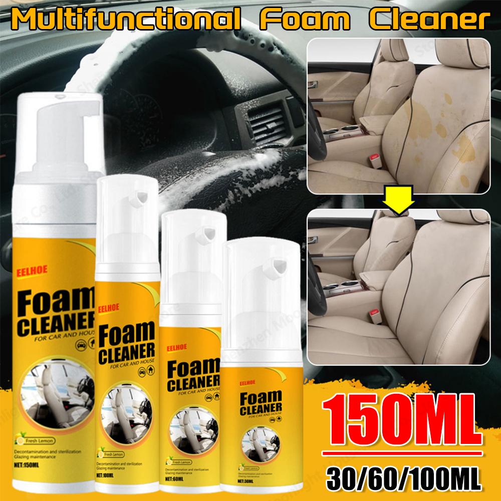30/60/100/150ML Car Interior Leather Clean Multifunctional Foam Cleaner Car Interior Strong Decontamination Ceiling Seat Clean