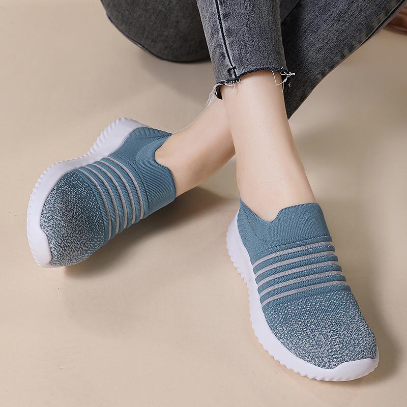 Fashion Women's Casual Shoes Lightweight Platform Sneaker Soft Sole Mesh Breathable Walking Comfortable Casual Single Shoe Large Size