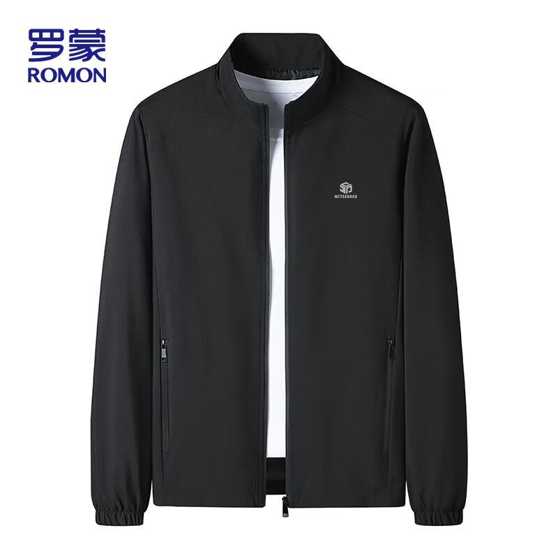 

ROMON Men s Fall Commuter Business Casual Stand Collar Jacket JK0312 XL