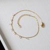 Trendy Korean Style 18K Gold-Plated Crystal Tassel Anklet for Women