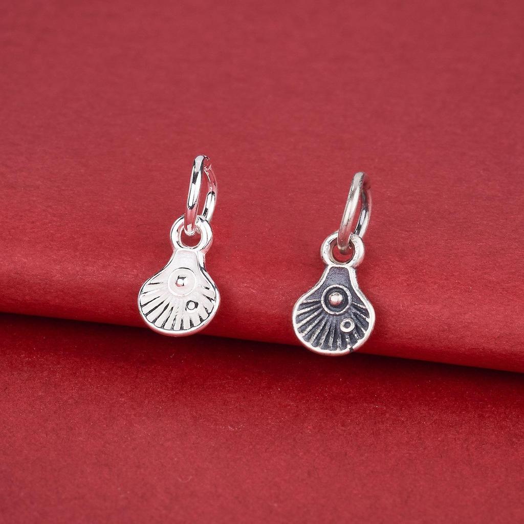 S925 Sterling Silver Seashell Pendant Necklace & Charm - Korean & Ins Style DIY Beaded Bracelet Accessories