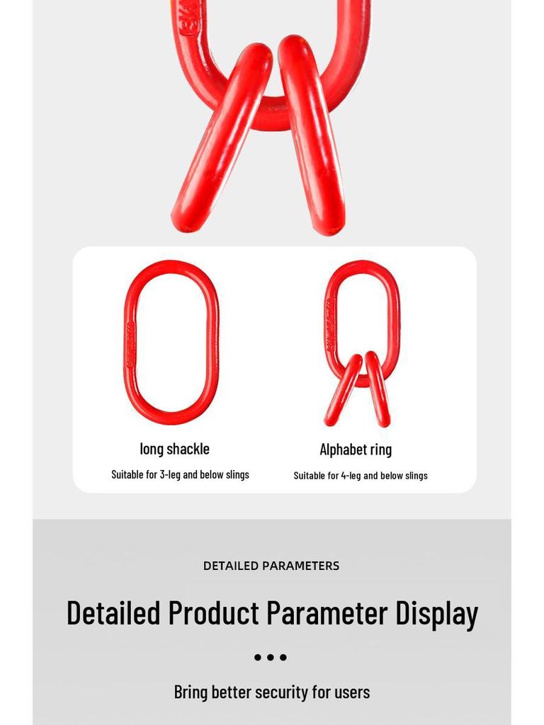 G80 Manganese Steel Lifting Sling with Crane Hook and Hoisting Ring