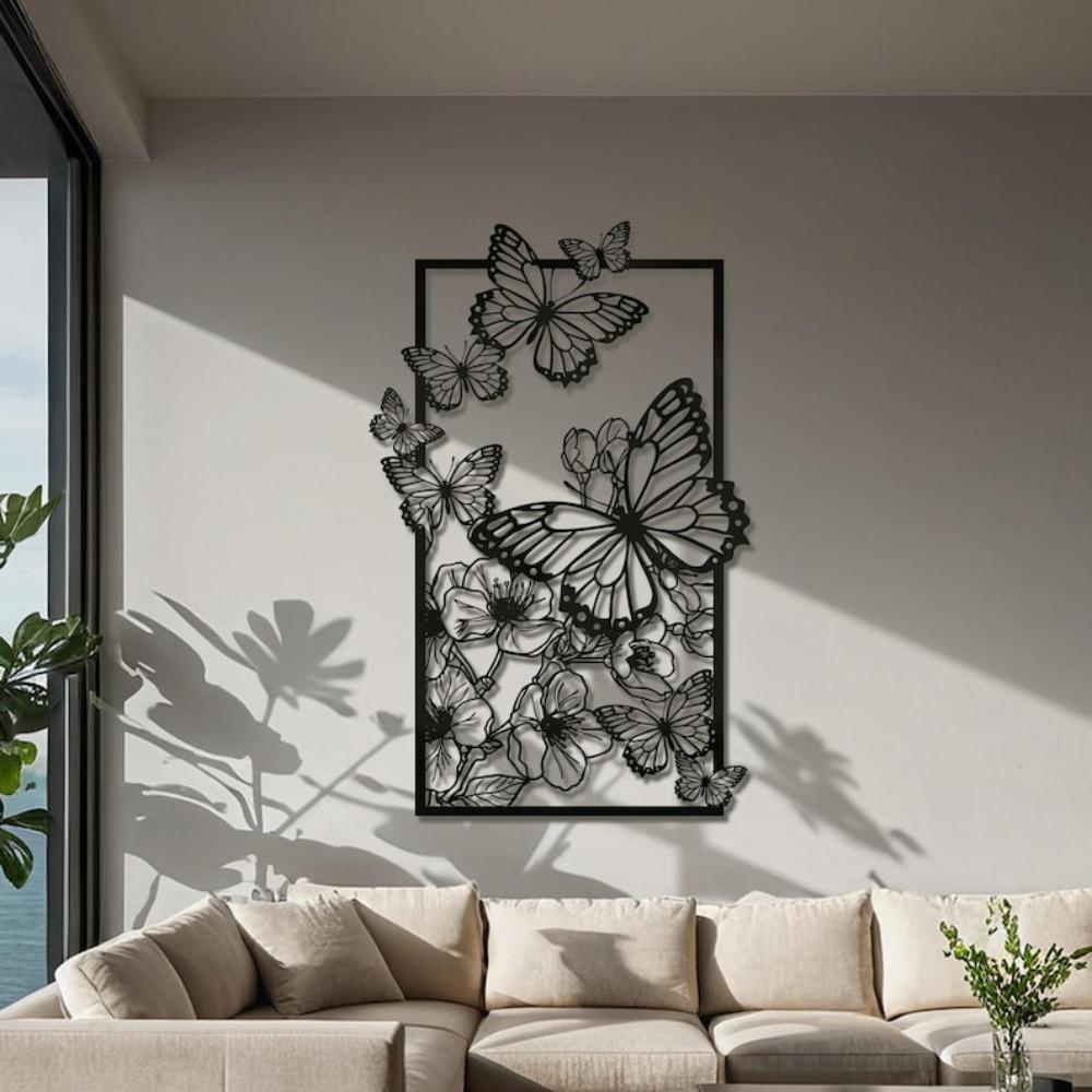 Metal Butterfly Wall Art, Iron Animal Decor, Romantic Home Ornament, Housewarming Gift